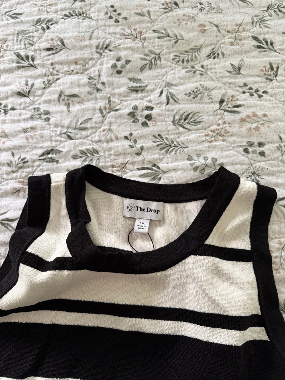 The Drop Striped Black & White Sleeveless Tank Maxi Dress - Picture 7 of 8